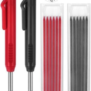 Mechanical Carpenter Pencils, 2-Pack + Refills