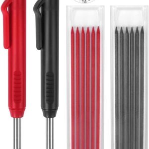 Mechanical Carpenter Pencils, 2-Pack + Refills