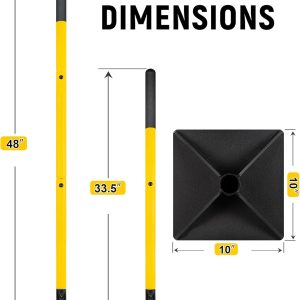 10″ Steel Tamper, 48″ Heavy Duty Compactor