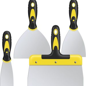 4-Piece Stainless Steel Putty Knife Set