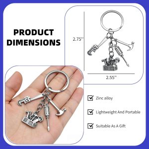 Metal Tool Keychain Gift Set, 20 Pack