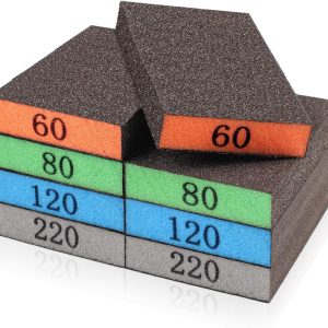8 Pack Reusable Sanding Sponge Blocks, Multi-Grit