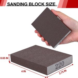 8 Pack Reusable Sanding Sponge Blocks, Multi-Grit
